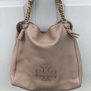 Light pink Tory Burch satchel.